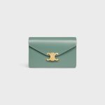 WALLET ON CHAIN MARGO IN SHINY CALFSKIN CELADON
